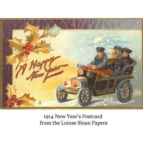 1914 New Years Postcard from the Sloan Collection