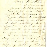 Handwritten letter to "brother", August 5, 1854.