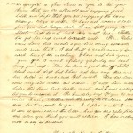 Handwritten letter to "brother", signed by McCombs, May 1854