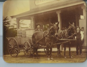Amanuel Hudspeth in front of the Turner Store