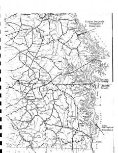 Map available showing approximate locations of the two home places by Sidney Covington.