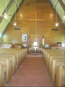 The Interior of Acme Presbyterian Church, where Will first served as a pastor.