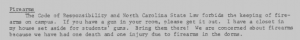 In a later issue, The Dean's Outbasket introduces an alternative solution for students who want to keep their firearms on campus, December, 1977.