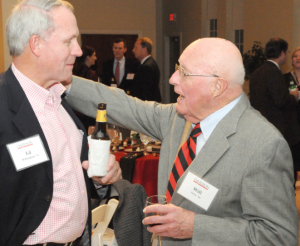 Will Terry reconnecting with an alumnus at homecoming, Bill Giduz, November 11th, 2012.