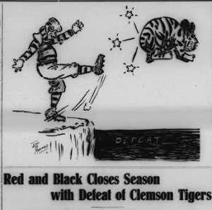 First Davidsonian cartoon -published before the college teams became the wildcats.