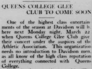 Excerpt from Davidsonian, March 17, 1915