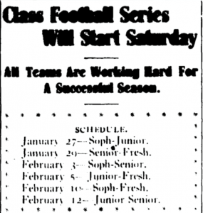 Davidsonian article on class football in 1930..