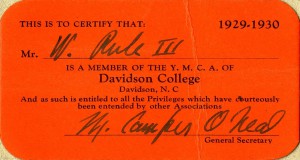 YMCA membership card