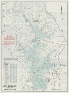 1968 Duke Power Map with Recreational Points of Interest