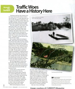 An article from Currents Magazine about how people traveled around and across the river.