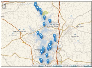 Lake Norman Map with Points of Interest