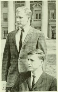 Nu chi Chapter Presidents. Standing: Hoyle Setzer '65. sitting: Mark Simpson '67