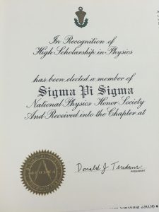 Letter of Initiation from the Fraternity