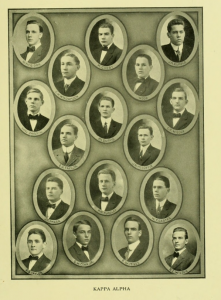 The men of the Kappa Alpha Order at Davidson circa. 1910, the same year the IFC was founded nationally. 