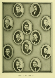 The men of Sigma Alpha Epsilon at Davidson College circa. 1910.