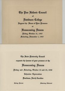 invitations from Pan-Hellenic and Interfraternity Council eras.