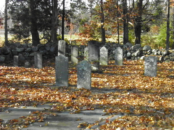 Photo of the Relocated Baker Cemetery, at Centre Church