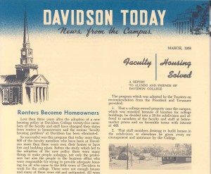 Davidson Today article titled, "Renters Become Homeowners"