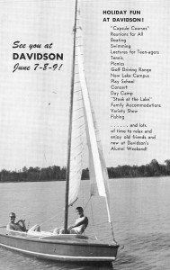 Program for reunion at Davidson when it was changed to June advertising "Capsule Courses"