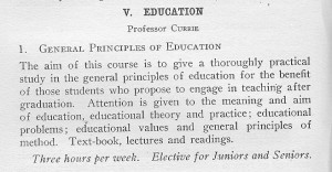 newspaper clipping titled, "V. Education"