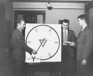 Y Gift Fund photo of a wheel depicting the donation amount from the Y