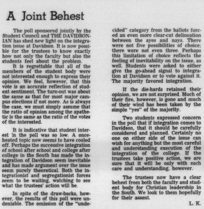 Editorial titled, "A Joint Behest"