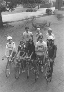 students with bicycles