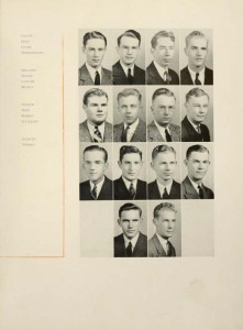 A page in the year book showing the Phi Beta Kappa members 1940