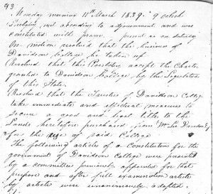 Concord Presbytery Minutes 11 March 1839