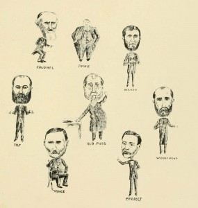 Faculty cartoon in 1895 Quips and Cranks