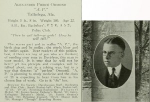 AP. Ormond, winner of 1920 Junior Oratorical contest