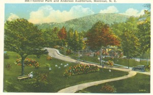 A view of Montreat, NC from the Wilson collectionBlue Ridge retreat center by Moonlight from Wilson collection, Central Park Montreat, NC postcard