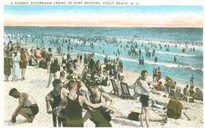 Fun at Folly Beach from Wilson collection, Folly Beach postcard