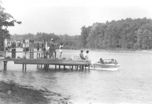 Water skiing at Lake Campus