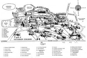 1953-54 map - the trees are back and the compass rose is really the Davidson seal