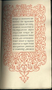 Songs and Sonnets 1903 - Title page