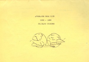 Cover of the Athenaeum book club cookbook