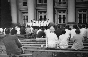 Interfraternity Sing in front of chambers