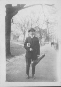 Photograph of Frank Baker from the Archibald McKeithen scrapbook the Davidson College Archives