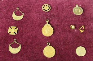 A tray of Eu and Phi medals from the 19th century