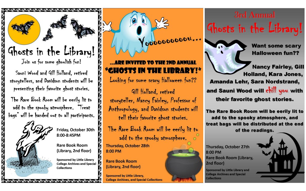 Posters from the first three years of Ghosts in the Library (2009 - 2011)