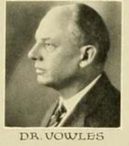 German professor, Guy Vowles in 1933