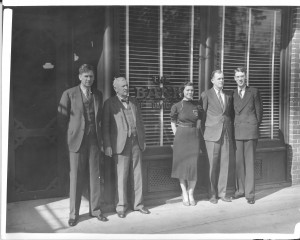 Bank of Davidson staff standing on Main Street