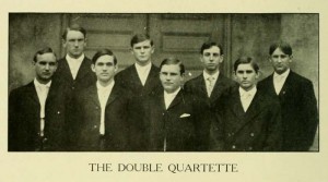 Members of the Double Quartette in 1907