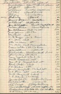 Page from Jackson Cleaners ledger from October 1955