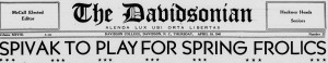 Headline announcing 1941 Spring Frolics, "Spivak To Play For Spring Frolics"