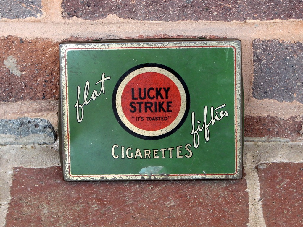 Lucky Strike "flat fifties" tin.