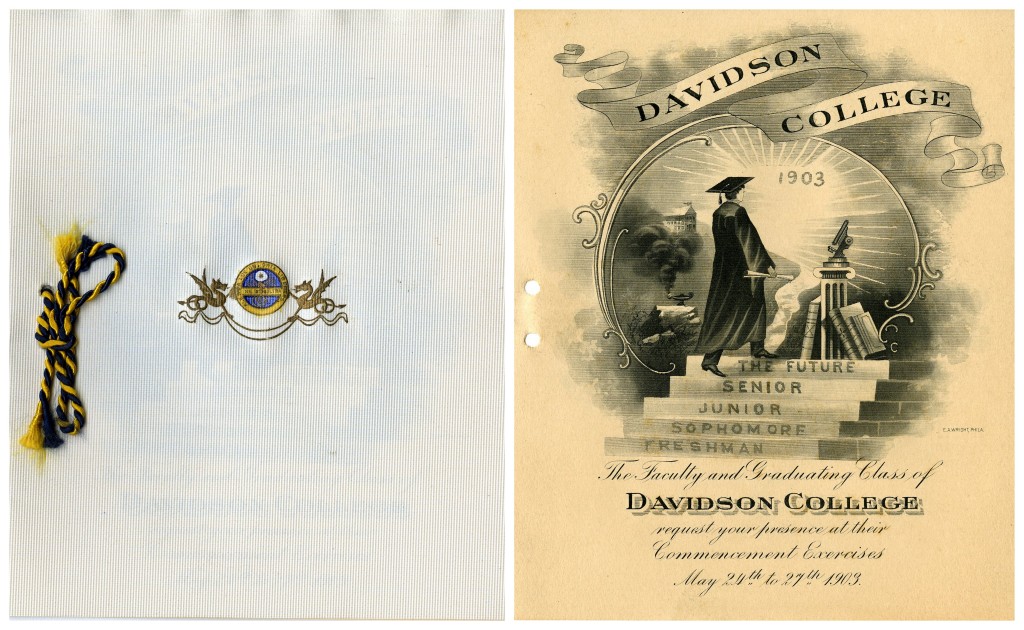 This elaborate commencement booklet from 1903 illustrates the Davidson graduate as he left campus for the next phase of life - The Future!