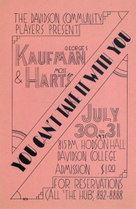 Flyer for 1971 Summer show You Can't Take It With You