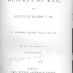 Descent of Man 1st ed., 1871 title page